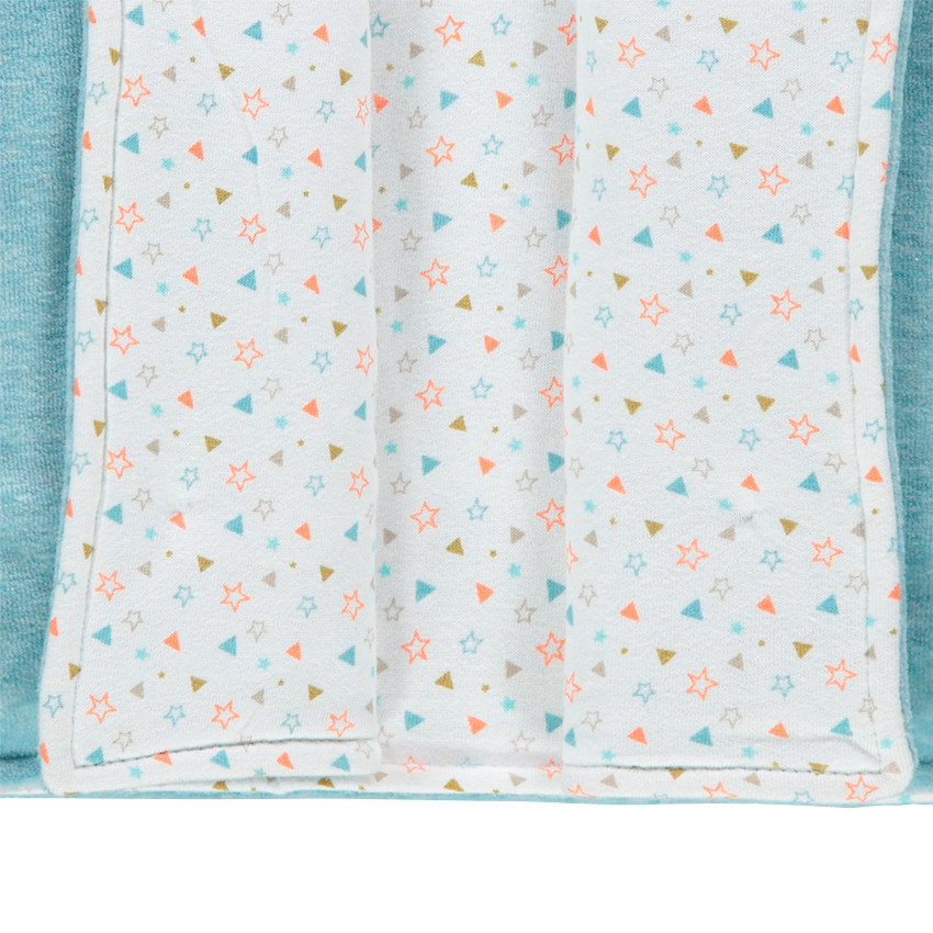 Veste en velours avec capuche en pointe et animal brodé 