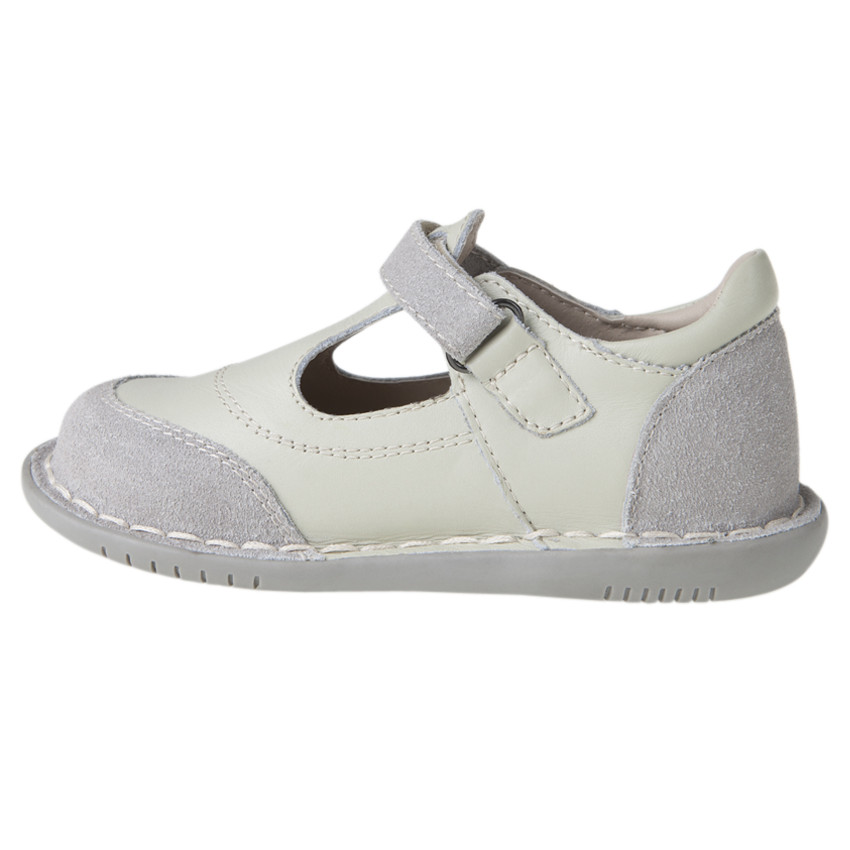 Salomés en cuir bi-matière  