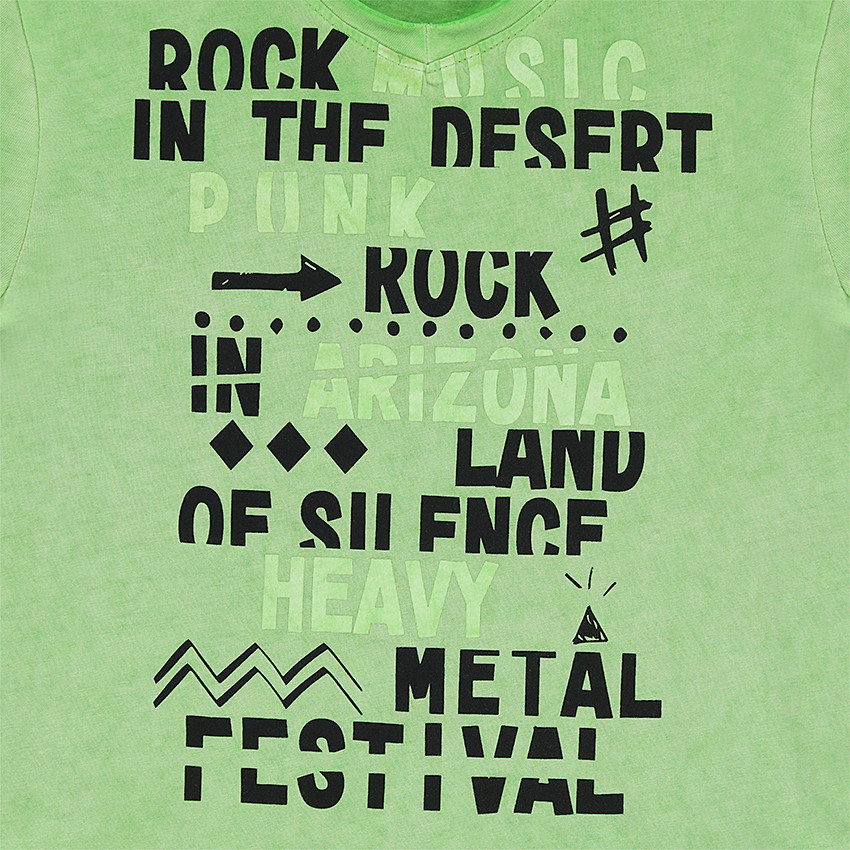 Junior - Tee-shirt manches courtes en jersey surteint avec inscriptions printées 