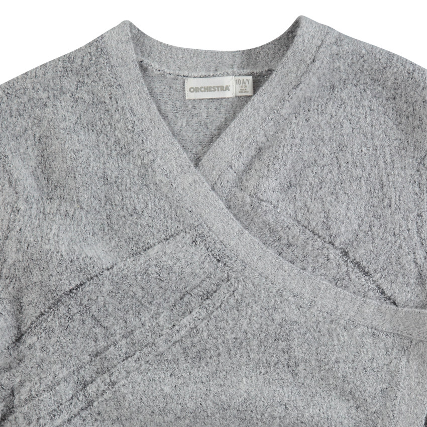 Junior - Gilet en tricot à pans fantaisie avec motif ajouré au dos 