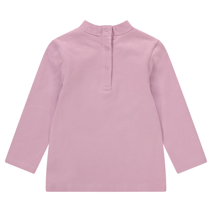 Sous-pull manches longues col cheminée avec motif printé 