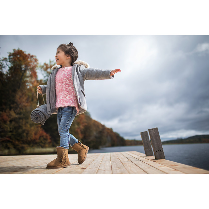 Junior - Jeans slim en molleton effet denim 