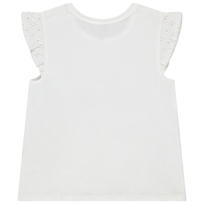 T-shirt manches courtes brodées et print St-Tropez 