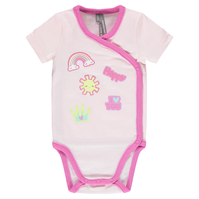 Lot de 5 bodies print fantaisie avec ouverture adaptée à l'âge 