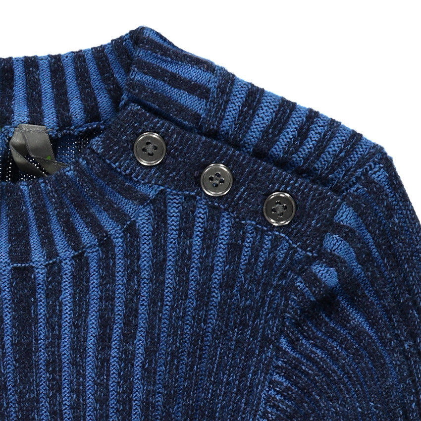 Pull en côte bicolore 