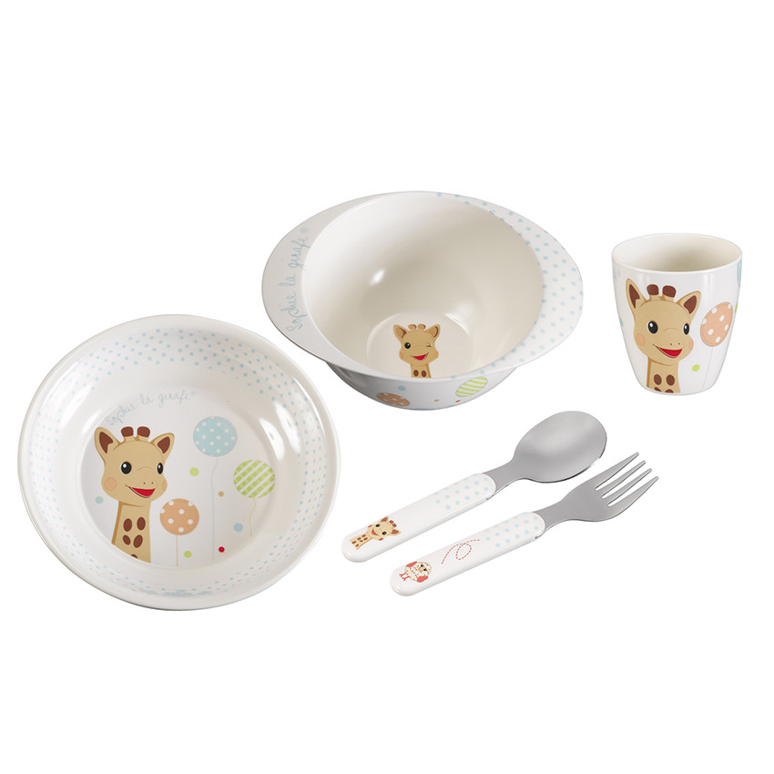 Set repas mélamine Sophie la Girafe - Ballons 