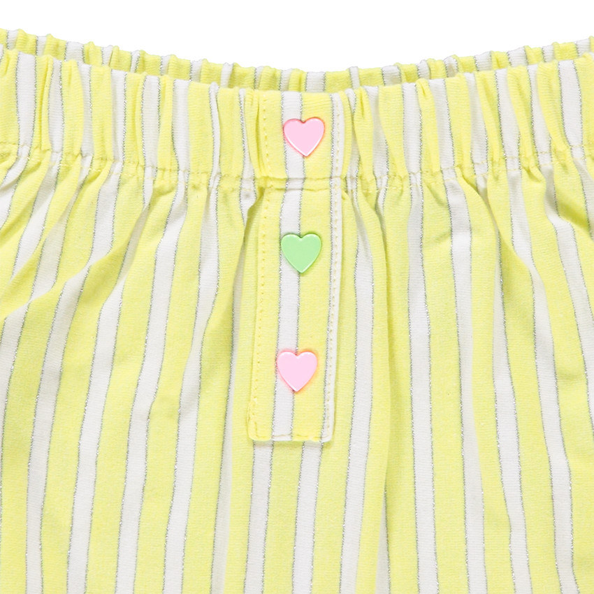 Ensemble avec tee-shirt print Minnie Disney et short rayé 