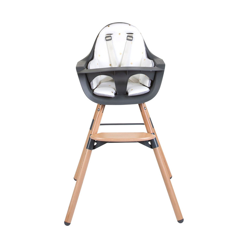 Coussin de chaise haute Evolu jersey - Gold dots 