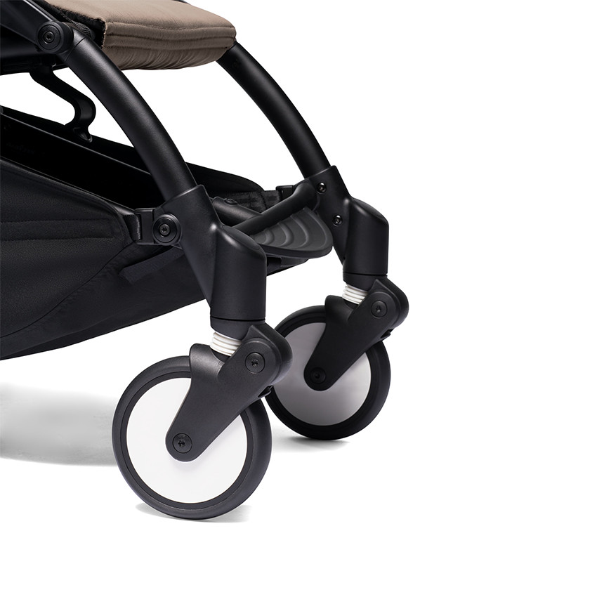 Poussette YOYO² 6+ châssis noir - Taupe 