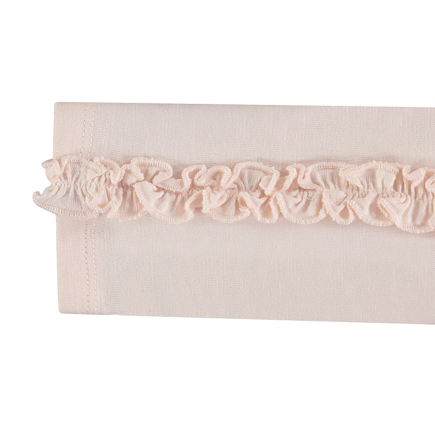 Tee-shirt manches longues volantées avec print fantaisie 