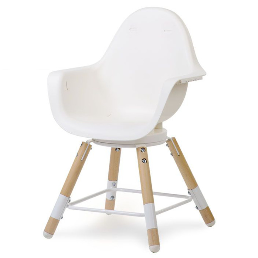 Chaise haute évolutive Evolu One.80°+ Arceau - Naturel/Blanc 