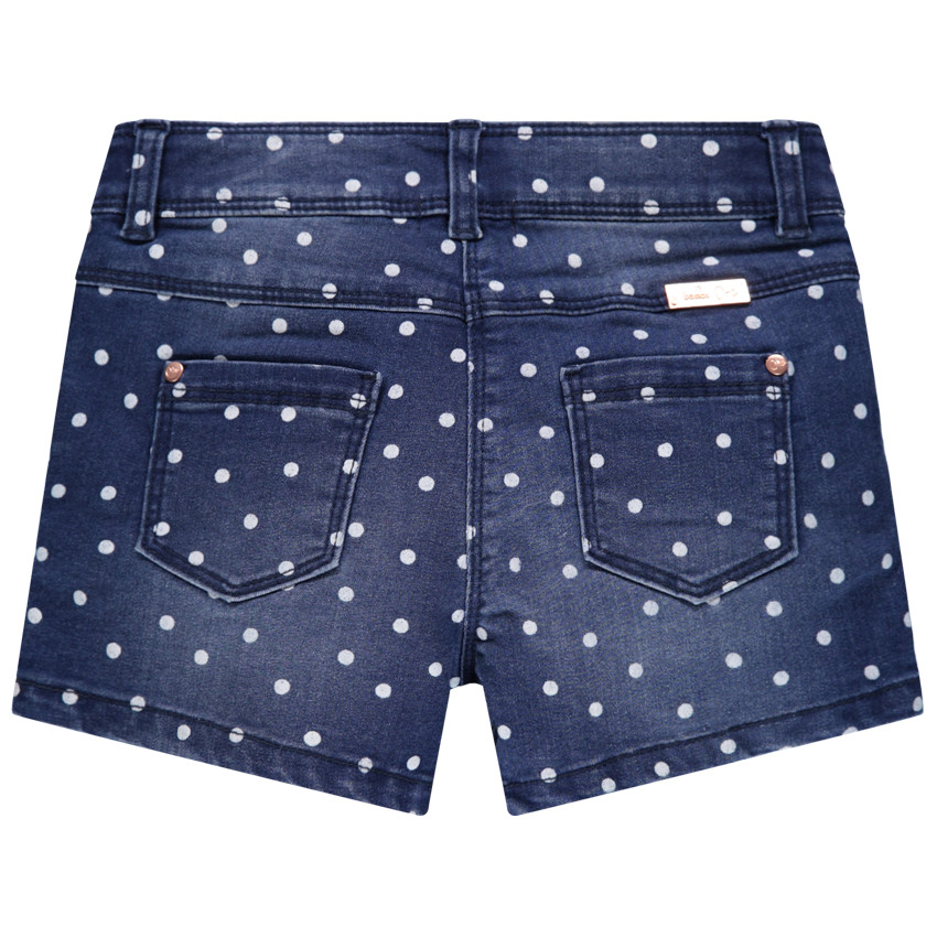 Short en jean à pois printés all-over 