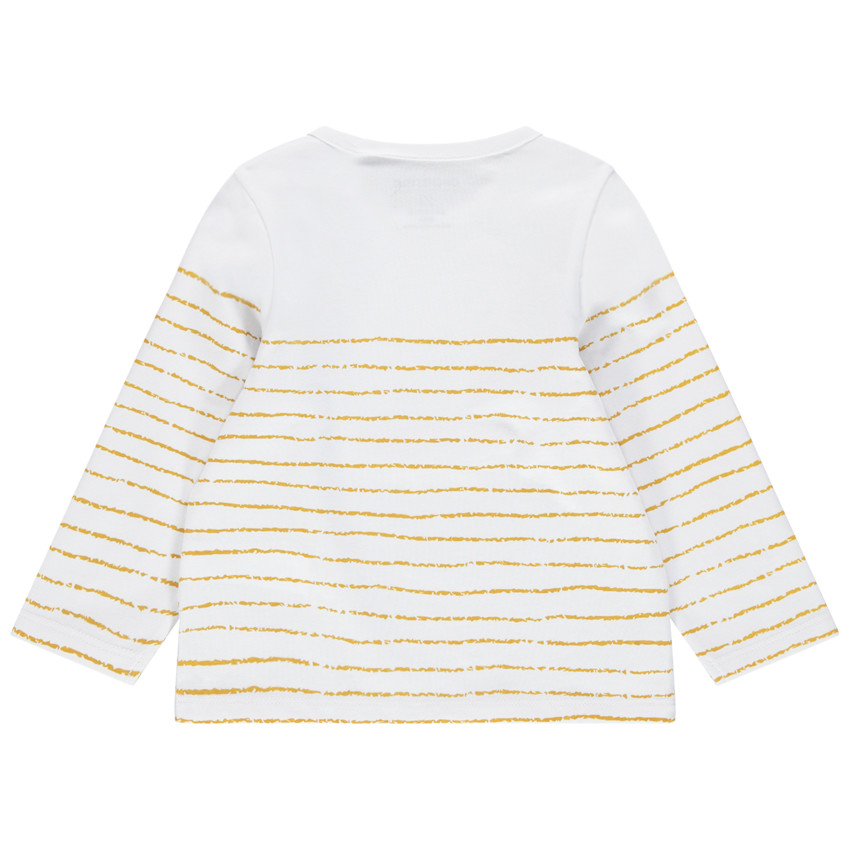 Marinière en coton bio à rayures et vélo printé 