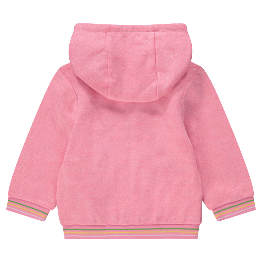 Gilet en molleton à capuche avec arc-en-ciel printé 