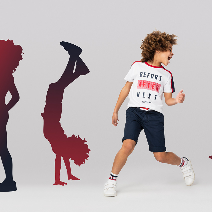 Junior - Tee-shirt manches courtes avec message printé  