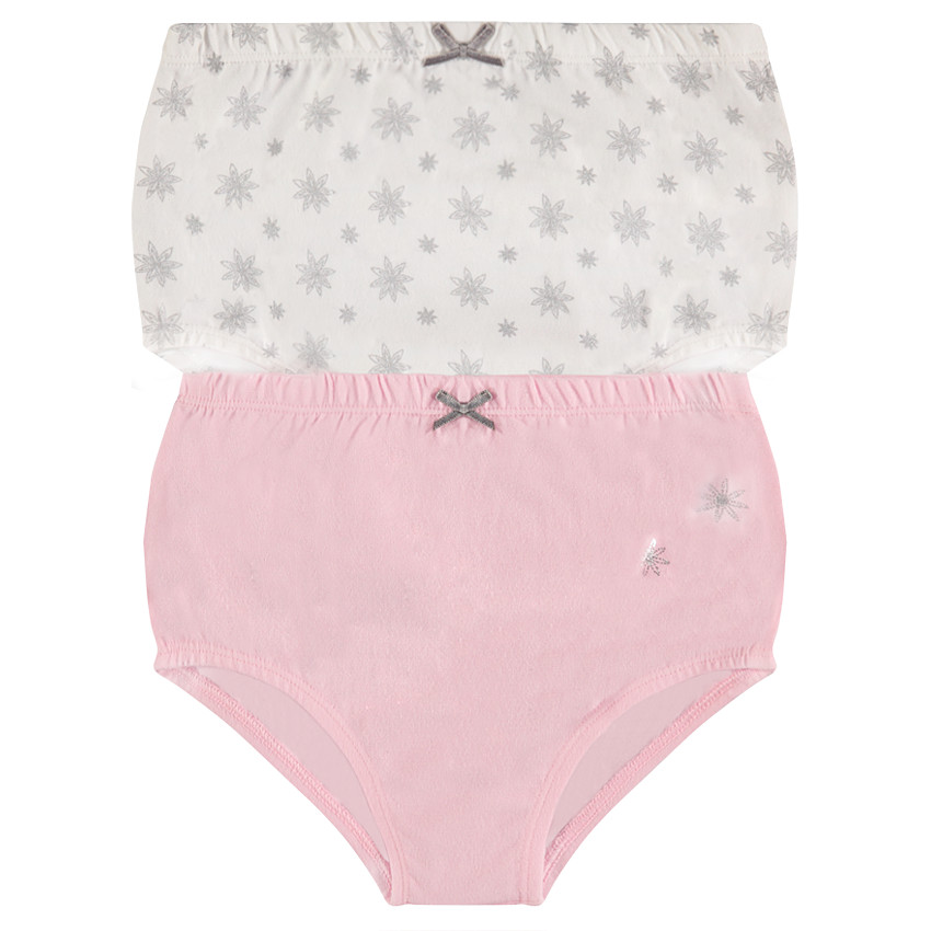 Set met 2 bijpassende bloomers met motieven/effen  
