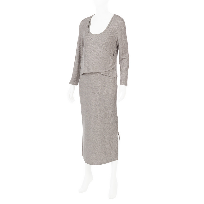 Set robe de grossesse sans manches avec boléro 