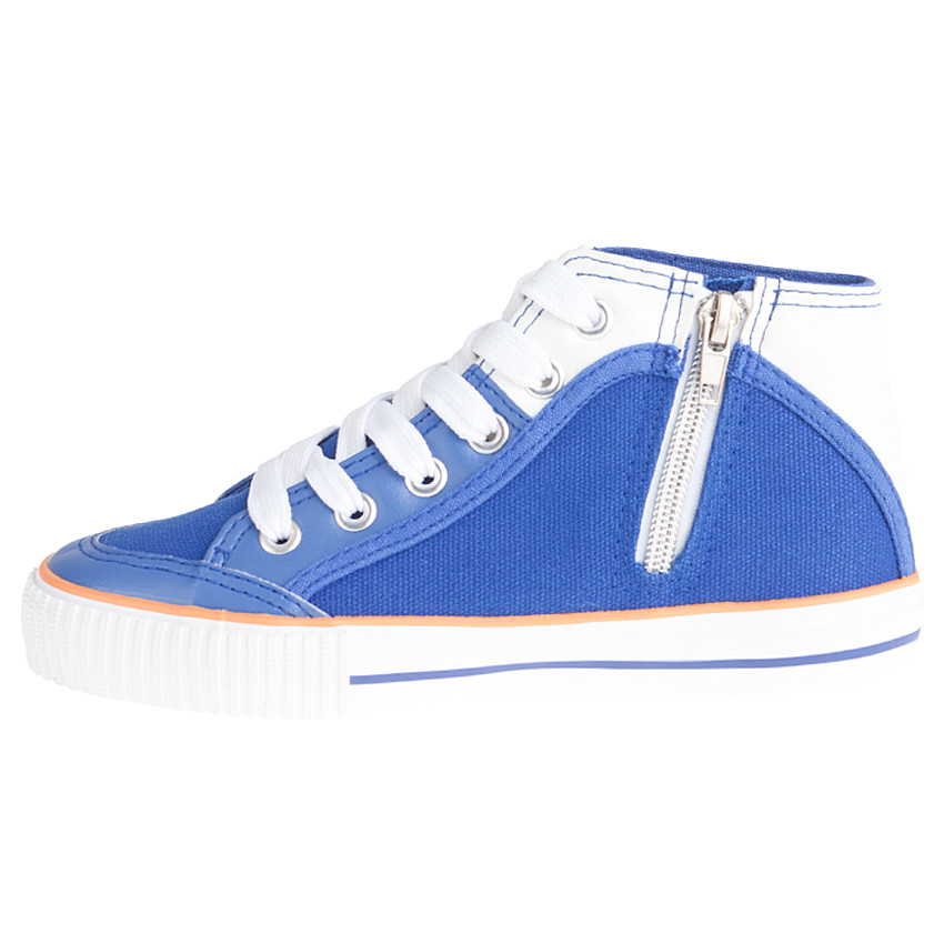 Baskets montantes en toile avec print fantaisie 