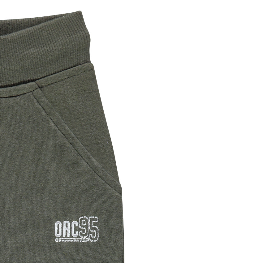 Pantalon de jogging en molleton chiné avec print logo 