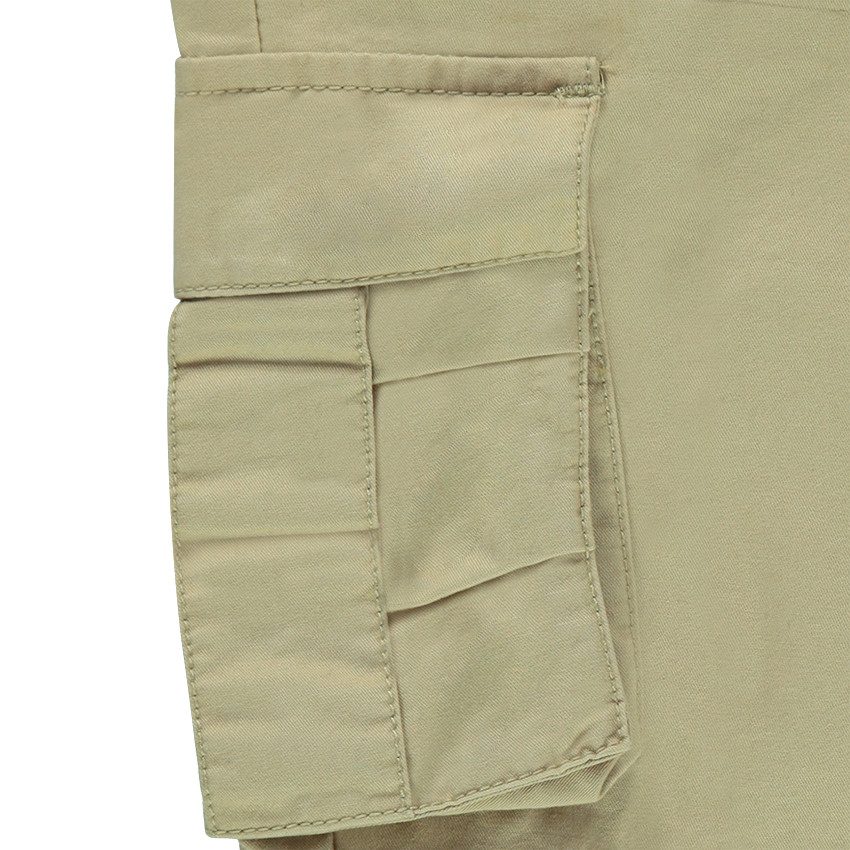 Junior - Bermuda en twill effet crinkle avec poches 