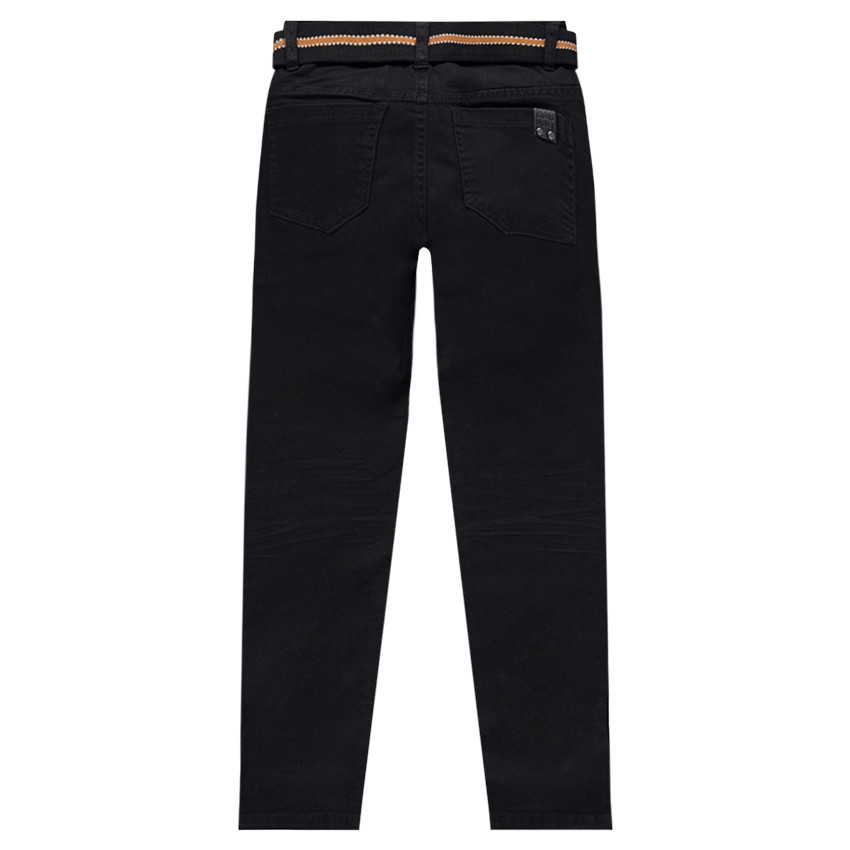 Pantalon en twill coupe slim avec ceinture amovible 
