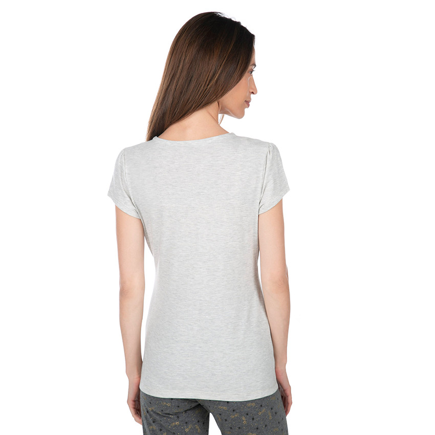 Tee-shirt homewear de grossesse et d'allaitement 