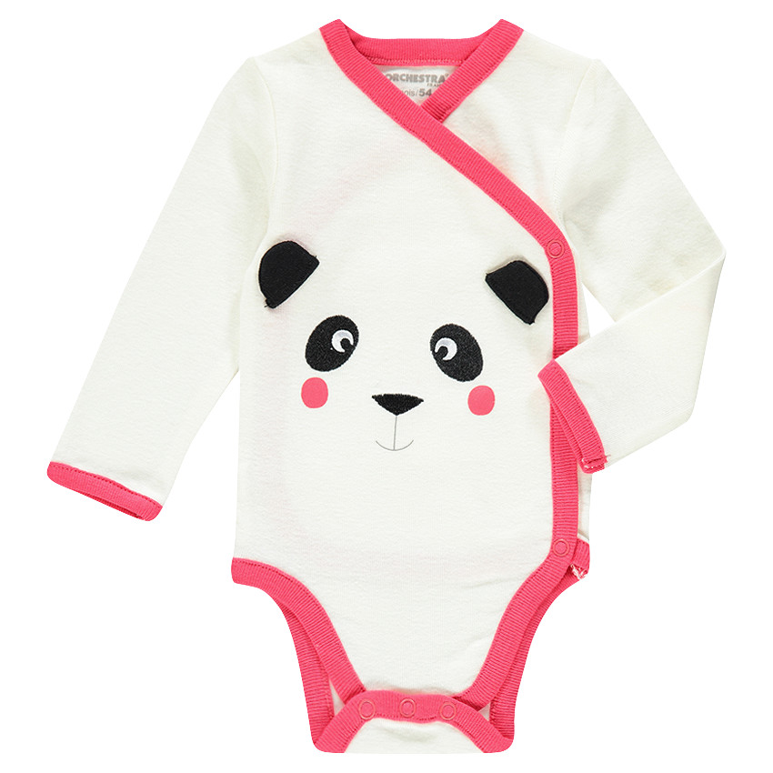 Lot de 5 bodies manches longues fantaisie avec ouverture adaptée à l'âge 