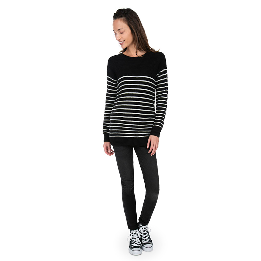 Pull de grossesse style marinière en maille 