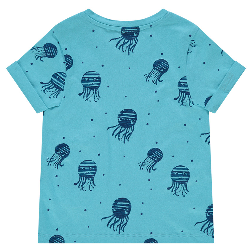 Tee-shirt manches courtes avec imprimés fantaisie all-over 