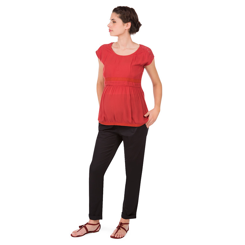 Pantalon de maternité en twill coupe chino 