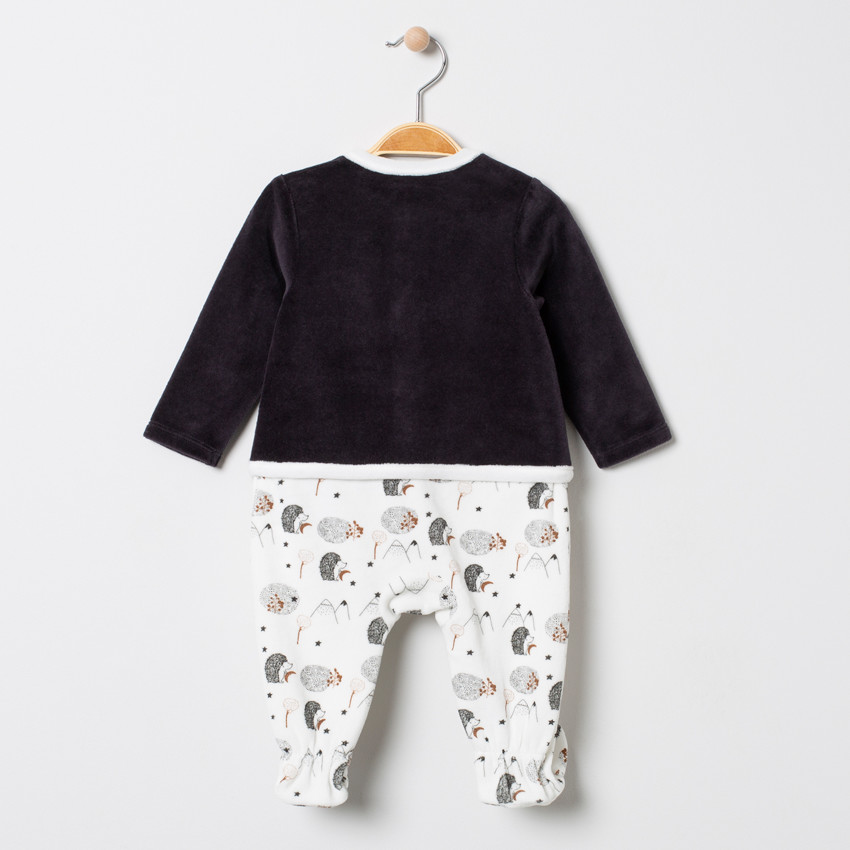 Dors-bien en velours effet 2 en 1 motif hérissons 