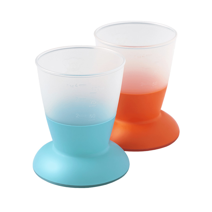 Lot de 2 verres - Orange/Turquoise 