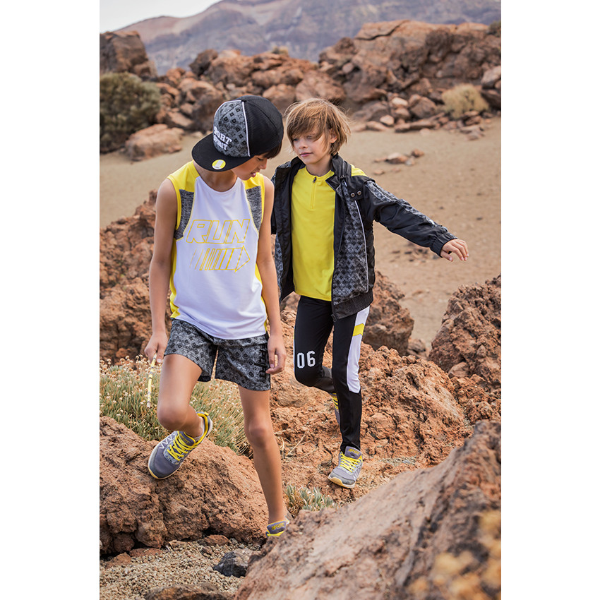 Short imprimé all-over avec poche zippée 