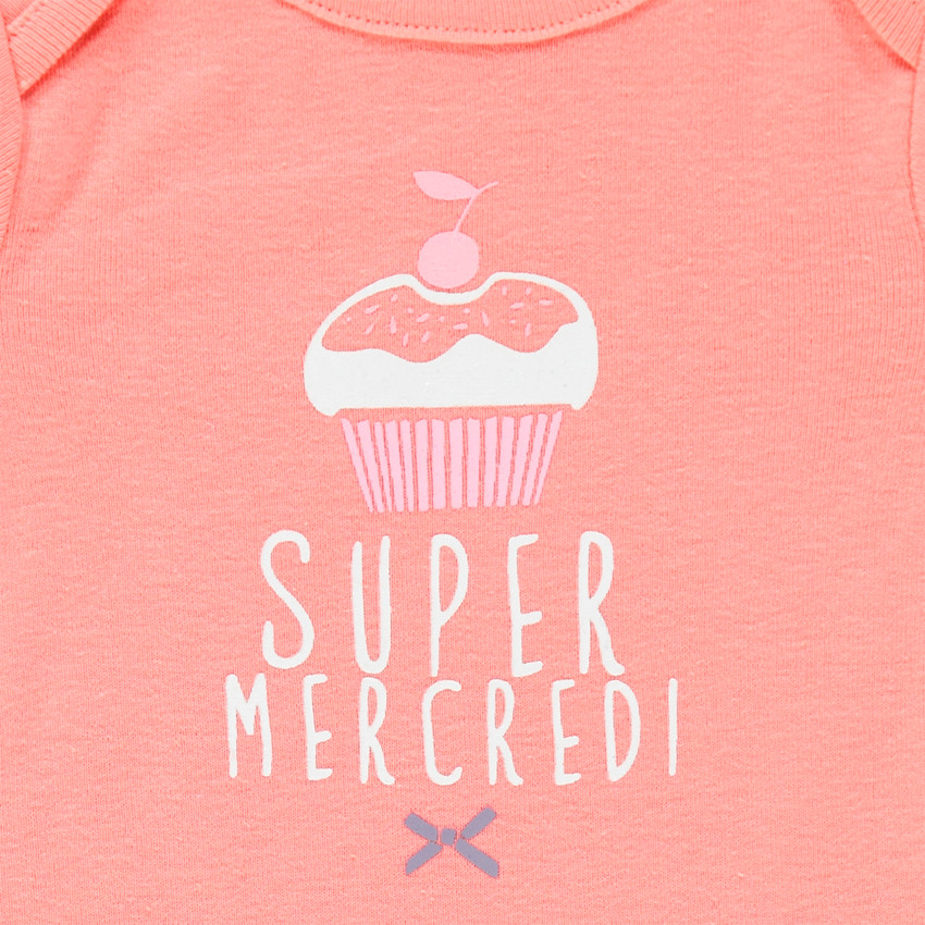 Lot de 7 bodies fantaisie avec ouverture adaptée à l'âge 