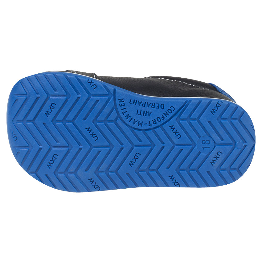 Bottillons à lacets en cuir avec patch étoile cousu 