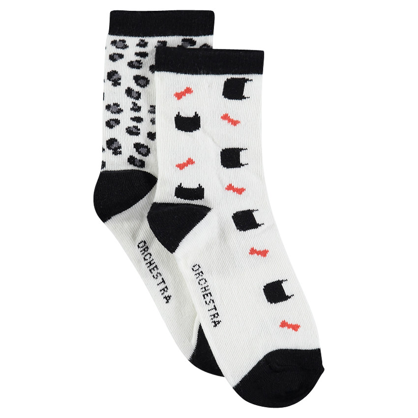 Lot de 2 paires de chaussettes fantaisie 
