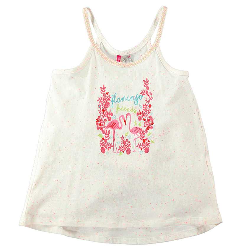 Tunique en jersey fines bretelles avec prints paillettés 