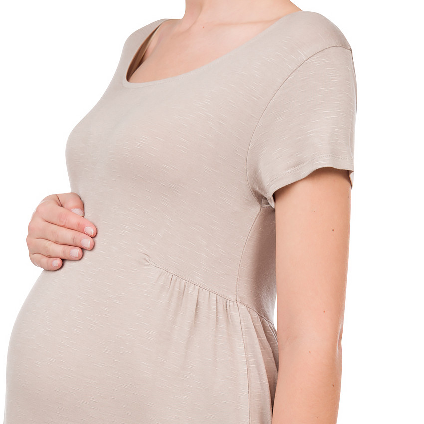 Tunique de grossesse manches courtes en slub 