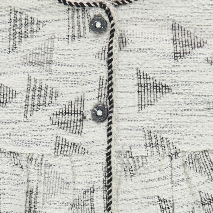 Veste en jacquard fantaisie imprimé graphique 
