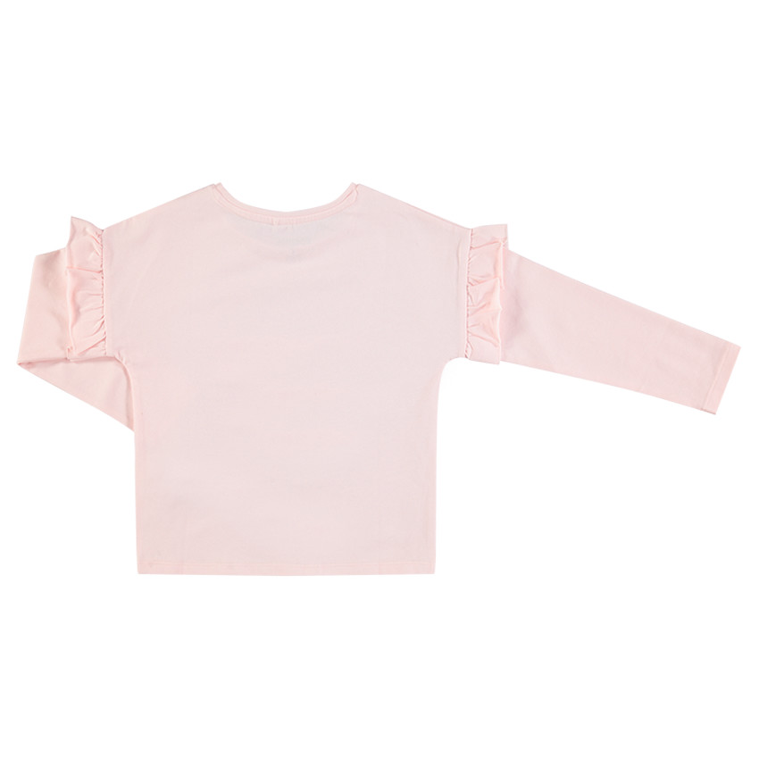 Tee-shirt manches longues en jersey avec message printé 