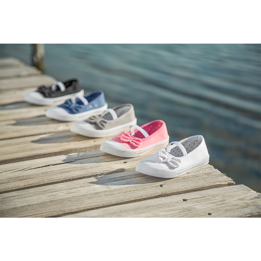 Babies en toile à élastique et noeud 