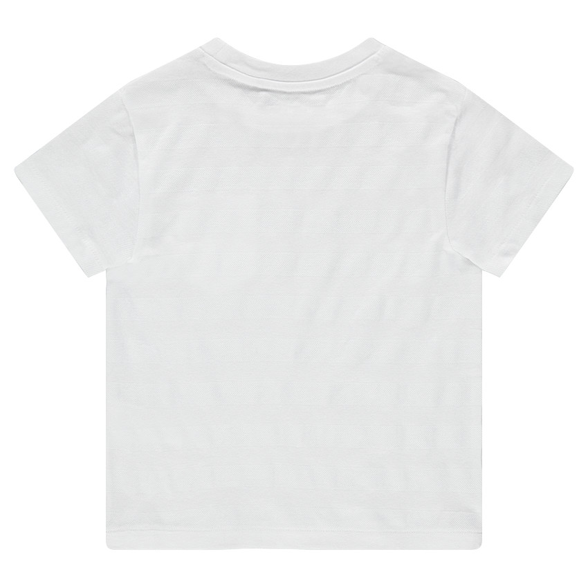Tee-shirt manches courtes avec effet de rayures et poche 