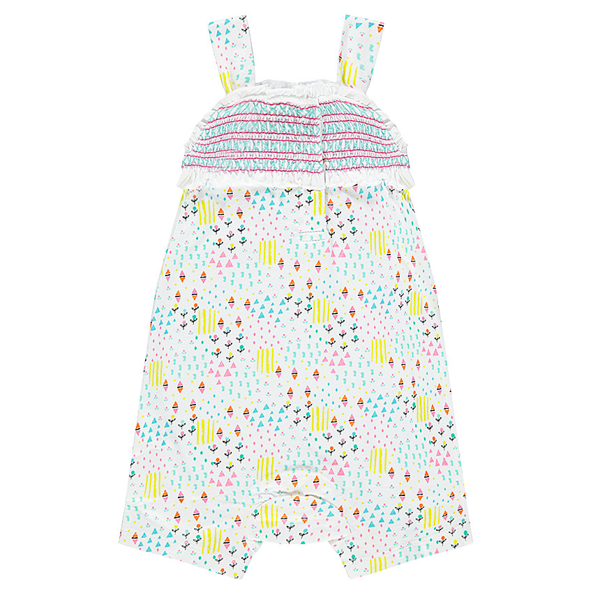 Combinaison courte imprimée fantaisie 