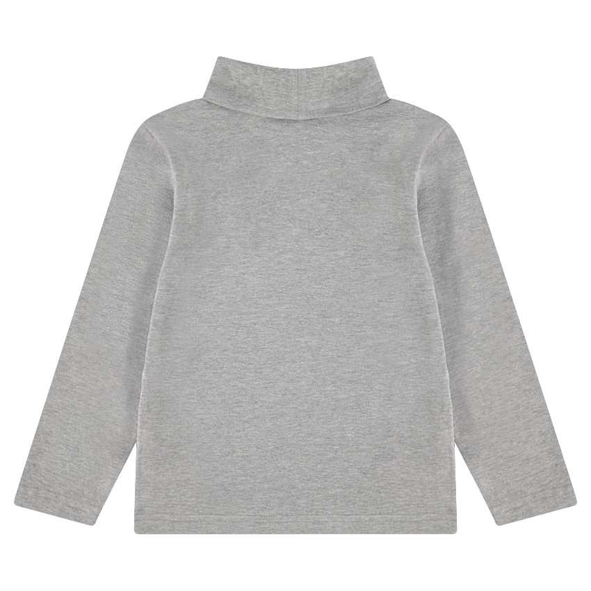 Sous-pull en jersey uni à col roulé avec logo brodé 