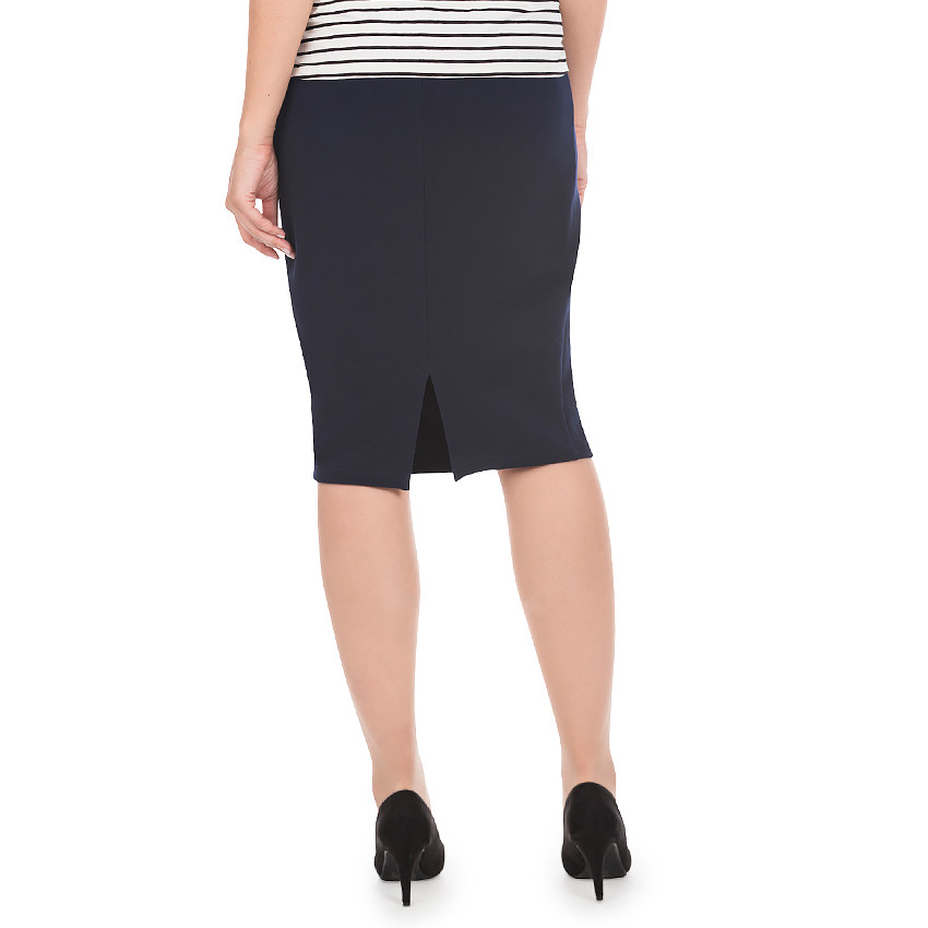 Jupe de grossesse milano unie fendue au dos 