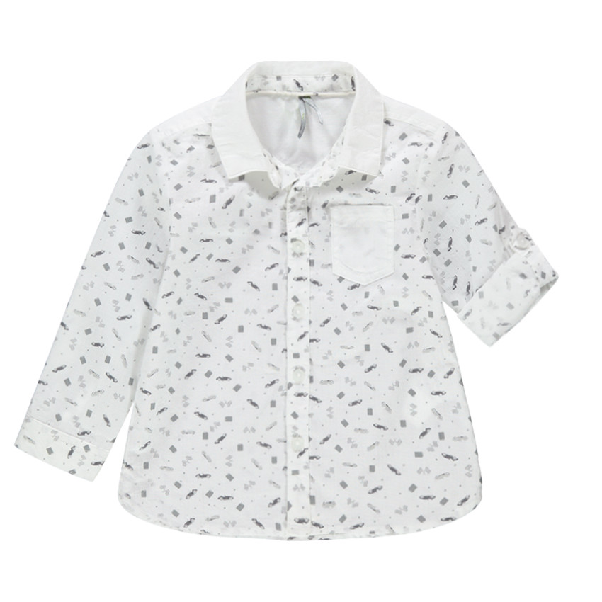 Chemise manches longues avec voitures imprimées all-over 
