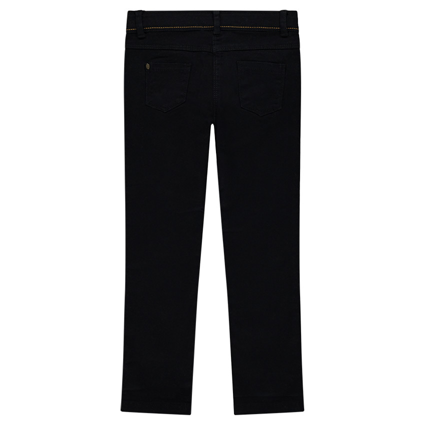 Pantalon en twill avec broderies florales 