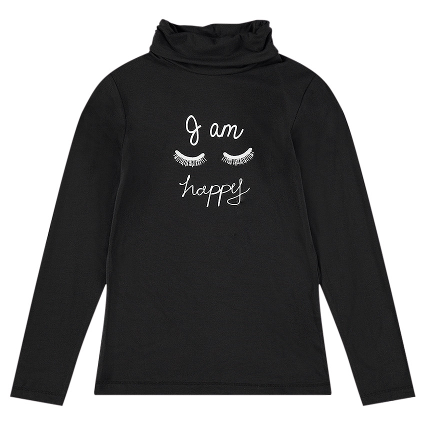 Junior - Sous-pull en jersey col roulé avec motif fantaisie printé 