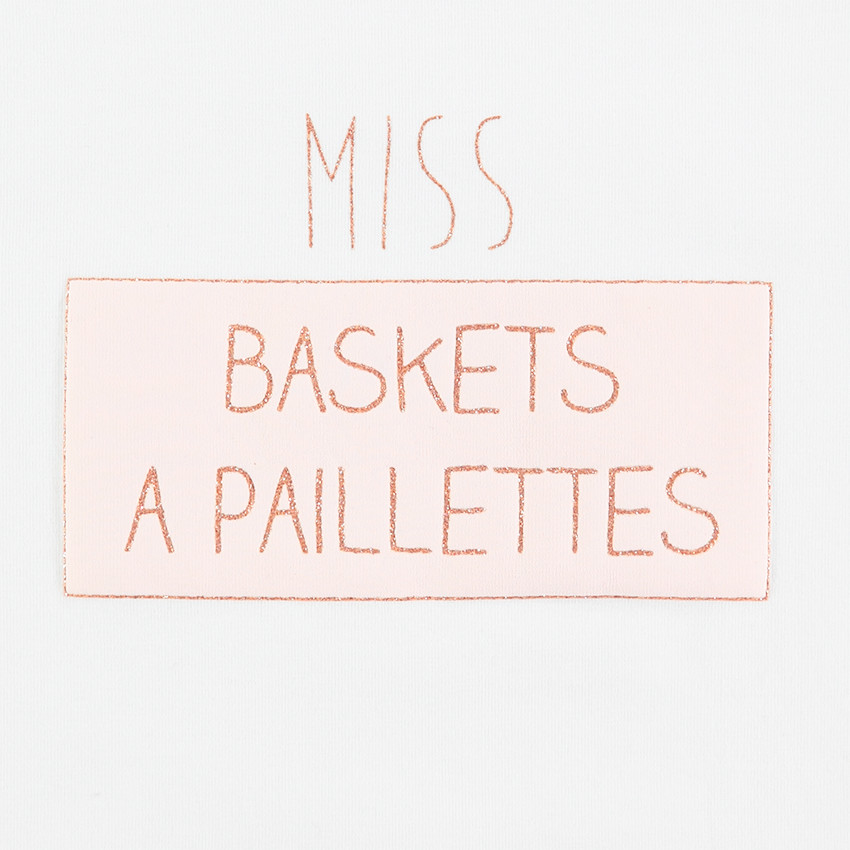 Tee-shirt manches longues en jersey avec message printé 