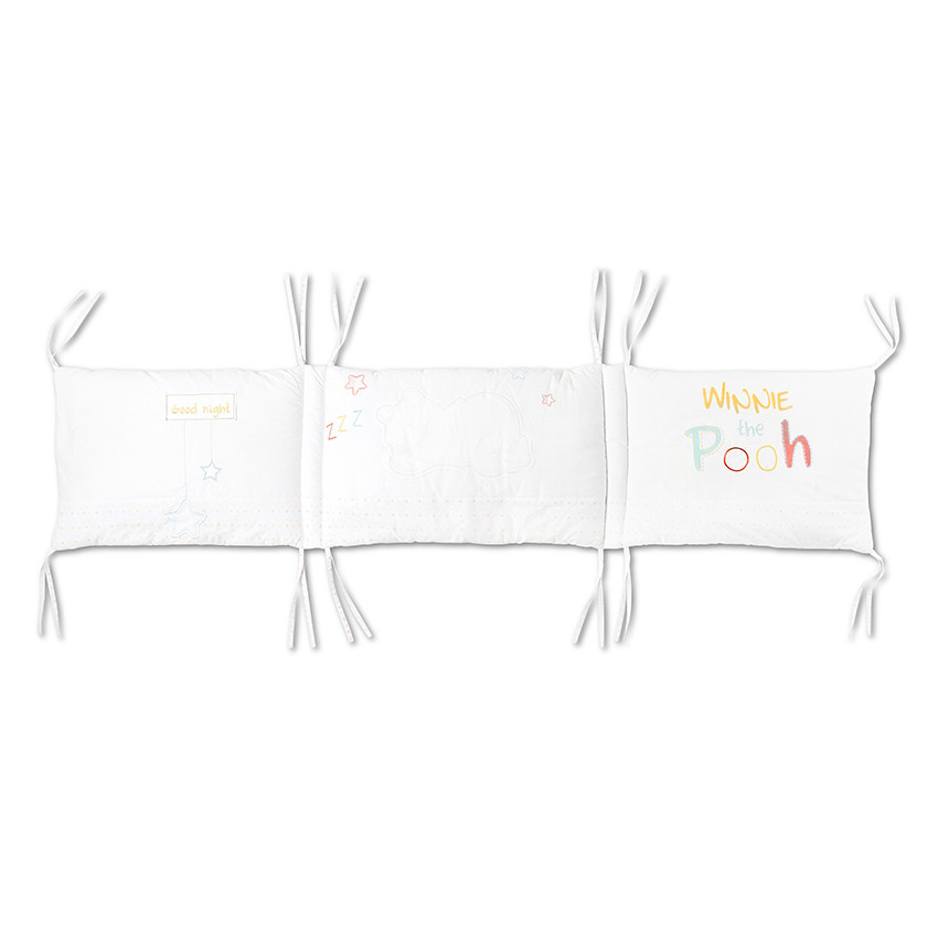 Tour de lit en popeline Disney avec broderies et patch Winnie 